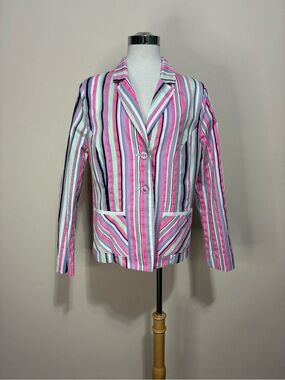 Air Field Women’s “Solair” Pink Multi-Stripe Blazer